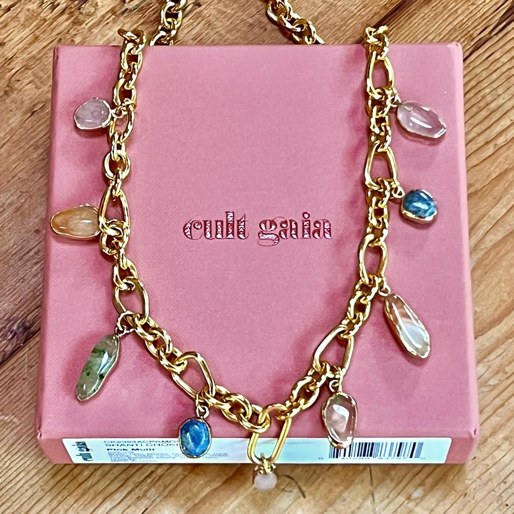 🌺🎉HP🎉🌺 NWT Cult Gaia Shanti Choker Necklace Pink Multi